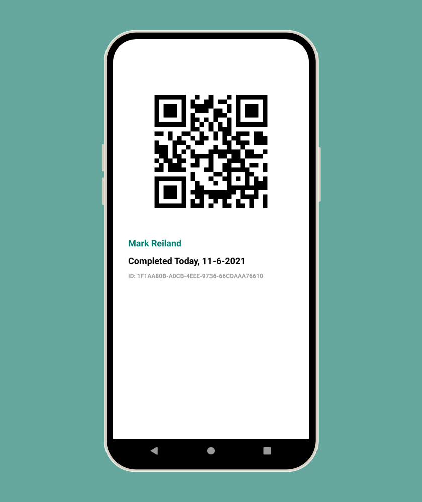 The QR code display page.